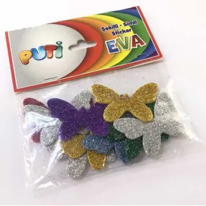Puti Eva Simli Sticker Kelebek 03016  (4.5 cm *  3 cm)