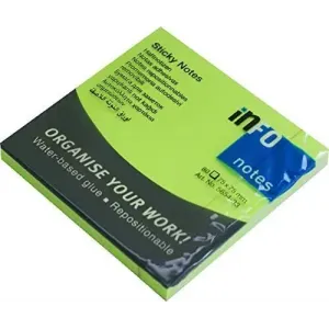 Info Notes 75x75 Parlak Yesıl 80y