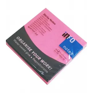 Info Notes 75x75 Parlak Pembe 80y