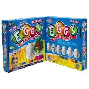 Yumurta Boyama Seti 6lı Akrilik Boya ve Fırçalı