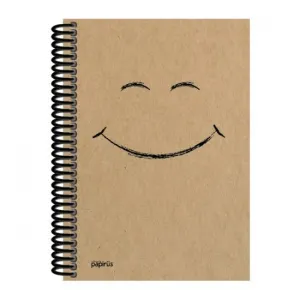 PAPİRÜS KRAFT SERT KAPAK DEFTER SPİRALLİ 16X23 100 YAP KARELİ