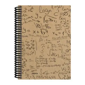 PAPİRÜS KRAFT SERT KAPAK DEFTER SPİRALLİ 16X23 100 YAP DÜZ
