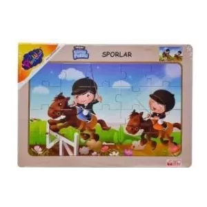 Ahşap Eğitici Puzzle - Sporlar - 20 Parça