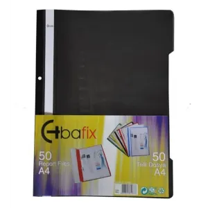 Bafix Telli Dosya Plastik XL Siyah A4