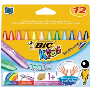 Bic Pastel Boya Plastidecor Karton Kutu Üçgen 12 Lİ 829773