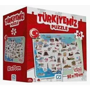 Ca Games Türkiyemiz Yer Puzzle 24 Parça 68x48cm 3+