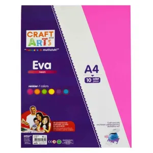 CRAFT AND ARTS EVA A4 NEON YAPIŞKANLI 10\LU