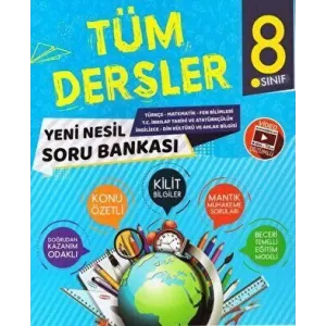 Evrensel 8.Sınıf Tüm Dersler Yei Nesil Soru Bankası - Video Çözümlü