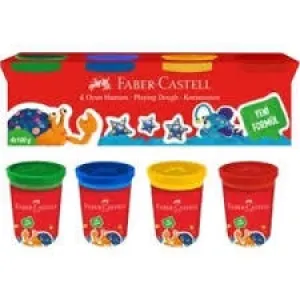 Faber-Castell Oyun Hamuru 4x100 Klasik Renk Kırmızı,Sarı,Mavi,Yeşil