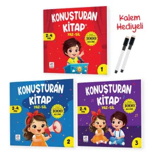 Konuşturan Kitap Serisi (türkçede En Çok Kullanılan 1000 Kelime) (2-4 Yaş) Yaz-sil Kitaplar