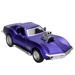 Maxx Wheels Muscle Sesli ve Işıklı Die Cast Çek Bırak Araba - Mor