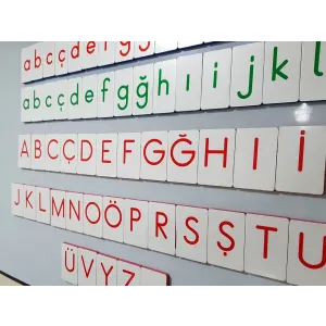 Mıknatıslı Dik Temel Büyük Harfler