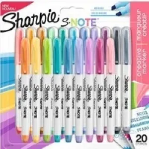Sharpie Fosforlu Kalem Snote Çok İşlevli Karışık 20 Li