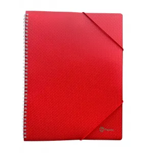 Spiralli Sunum Dosyası 20 Yaprak, Kırmızı