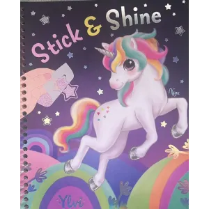 Top Model Unicorn Boyanabilir Şablonlu Stickerli Tasarım Defteri