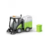 1:16 Sweeper Sesli ve Işıklı Temizlik Aracı - Çöp Arabası Pilli (Yeşil)