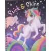Top Model Unicorn Boyanabilir Şablonlu Stickerli Tasarım Defteri