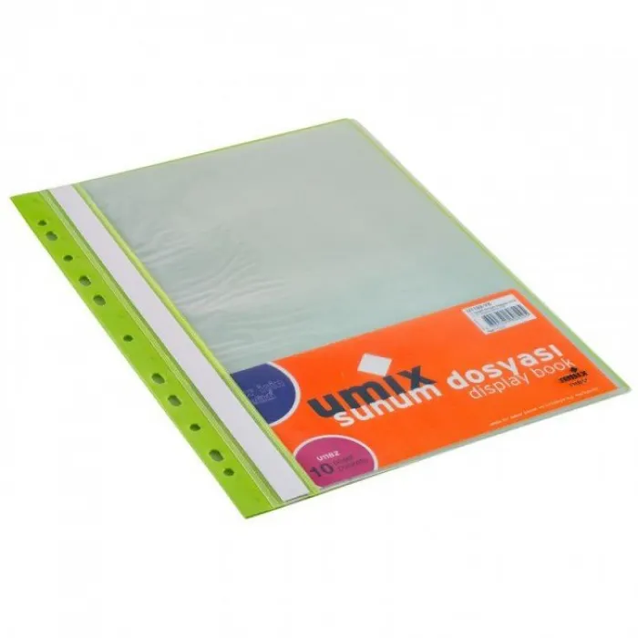 UMIX 11 DELİKLİ SUNUM DOSYASI 10 LU YEŞİL