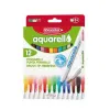 Fibra Color Aquarell 12 Renk Suluboya Keçeli Kalem (Yıkanabilir)