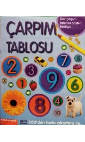 Çarpım Tablosu - 280den Fazla Çıkartma ile Dev Poster Hediyeli