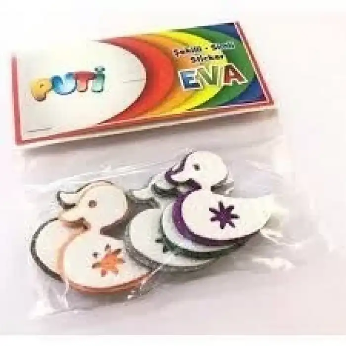 Puti Eva Simli Sticker Ördek 03566   (4 cm *  4 cm)