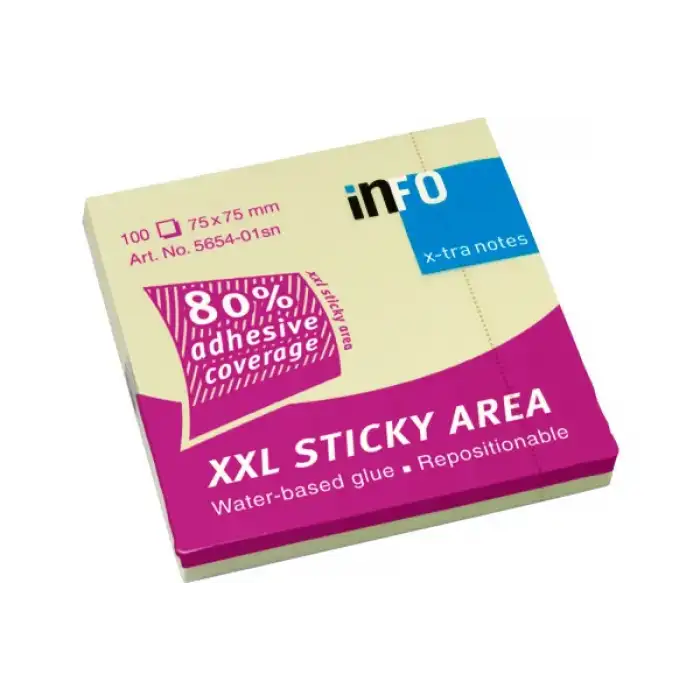 Info Notes 100 Yp 75x75 Pastel Sarı XXL