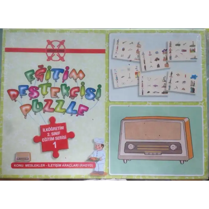 2. SINIF EĞİTİM DESTEKLEYİCİ PUZZLE - MESLEKLER - İLET. ARAÇ.(RADYO)
