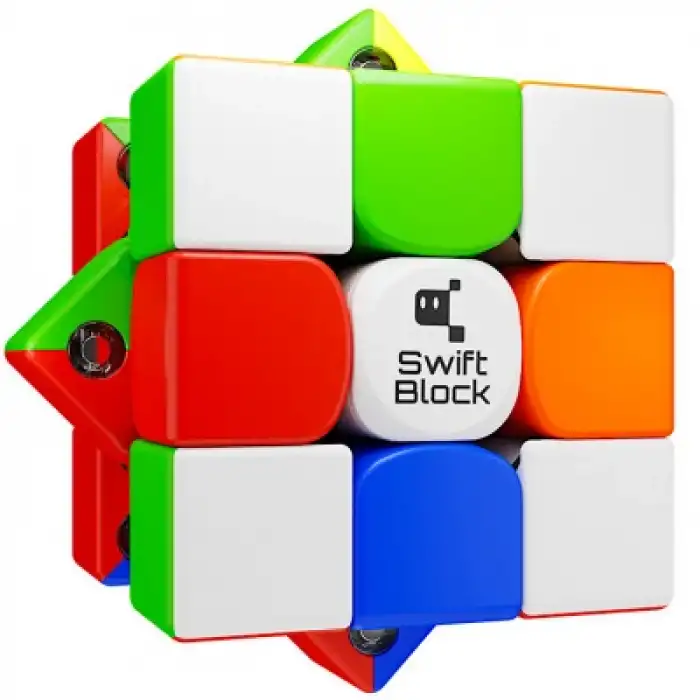 Swift Block 355S 3x3 M Stickerless -Gan Cube MG Magnetic 3X3 Cube-Hangsell - Manyetik Küp -Zeka Kübü