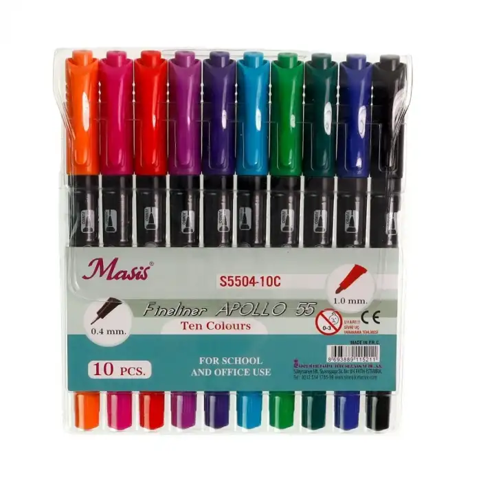 MASİS FINELINER APOLLO 55 ÇİFT UÇLU 10 LU