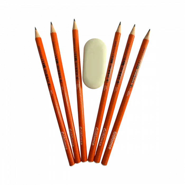 Stabilo Motto Kurşun Kalem - GÜLÜMSE - 6 Adet Kalem + 1 Adet Silgi