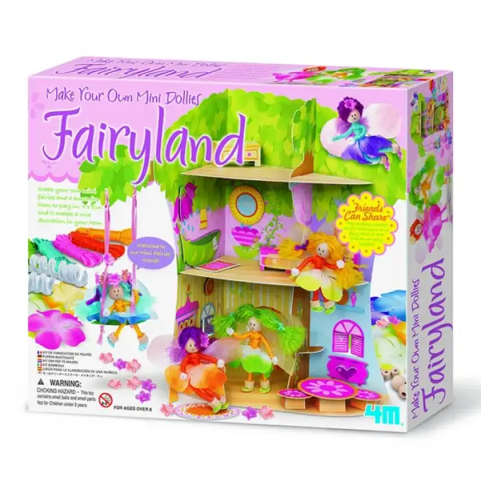 4M Perili Dünya 04548 - Make Your Own Mini Dollies - Fairyland - Perili Dünya