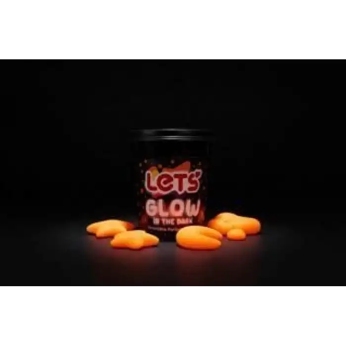 Lets Oyun Hamuru Tek Renk Karanlıkta Parlayan Turuncu - Lets Glow in The Dark - Orange