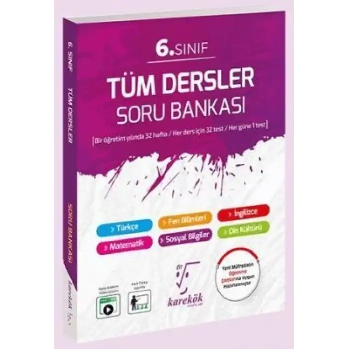 6. Sınıf Tüm Dersler Soru Bankası Karekök Yayıncılık