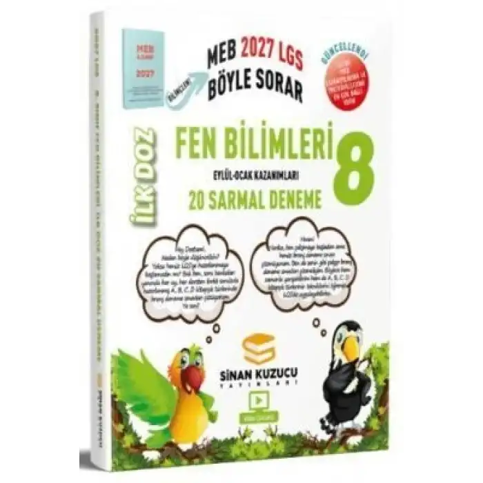 2027 8. Sınıf İlk Doz Fen Bilimleri Sarmal Deneme Sinan Kuzucu Yayınları