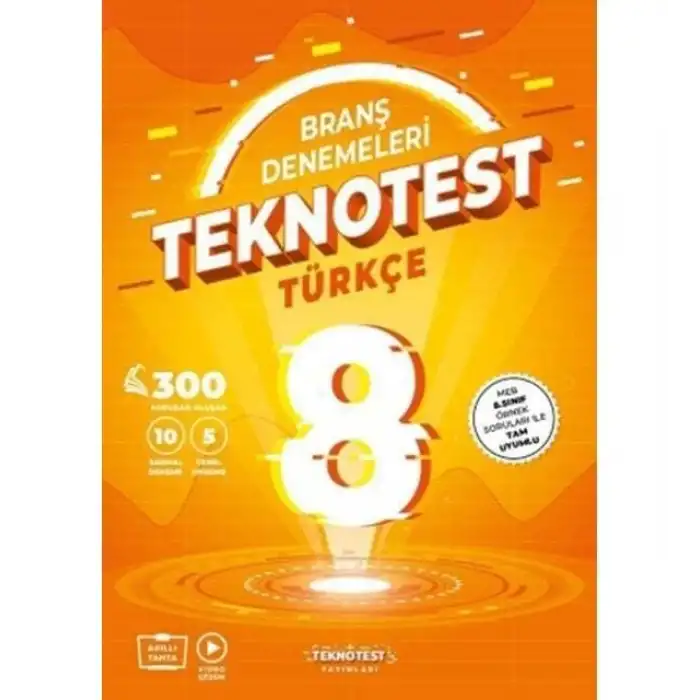 8. Sınıf Türkçe Branş Denemeleri Teknotest Yayınevi