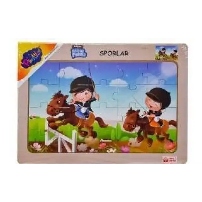 Ahşap Eğitici Puzzle - Sporlar - 20 Parça