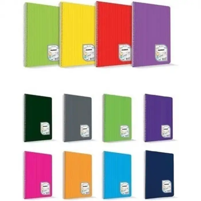 Çınar Colormaxi Spiralli Defter Plastik Kapak A4 40 YP Çizgili