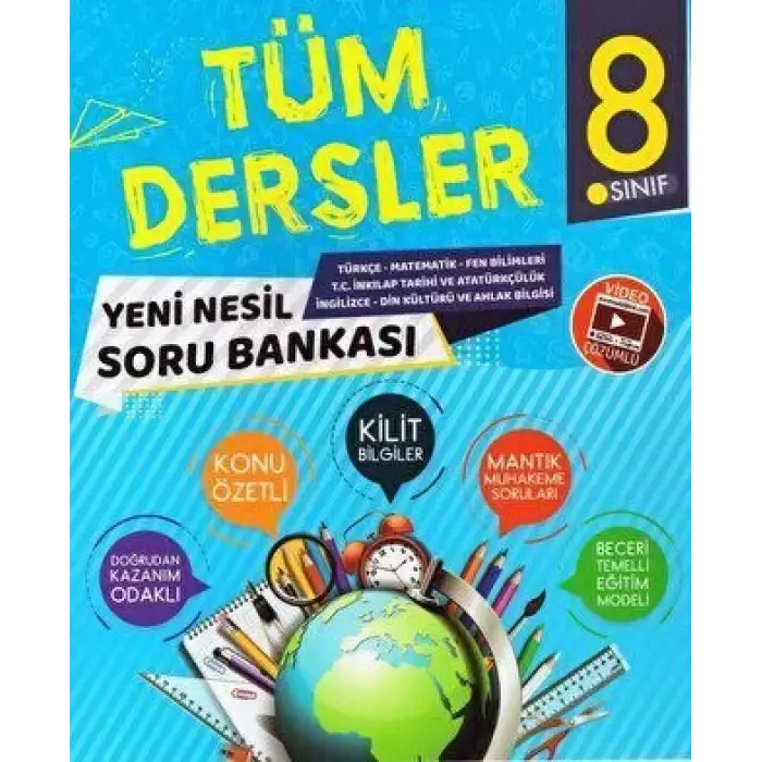 Evrensel 8.Sınıf Tüm Dersler Yei Nesil Soru Bankası - Video Çözümlü