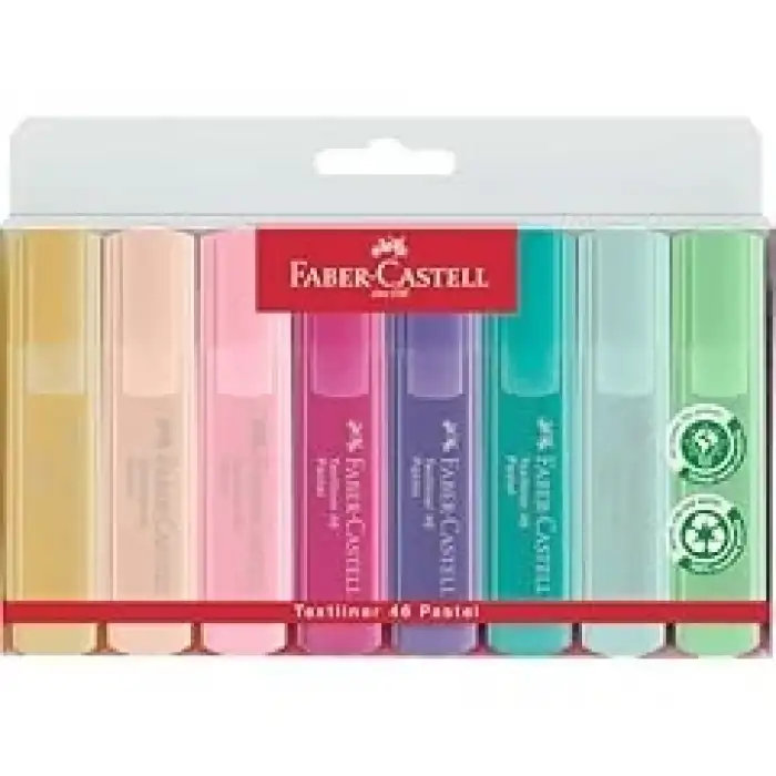 Faber-Castell Textliner 8li Pastel Fosforlu Kalem