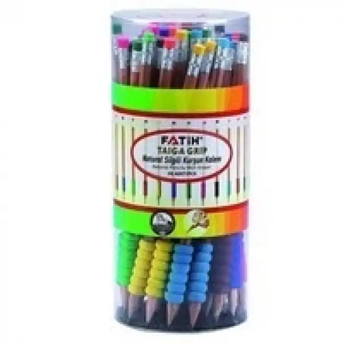 Fatih Kurşun Kalem Taiga Natural Renkli Eva Grip Silgili 36 LI