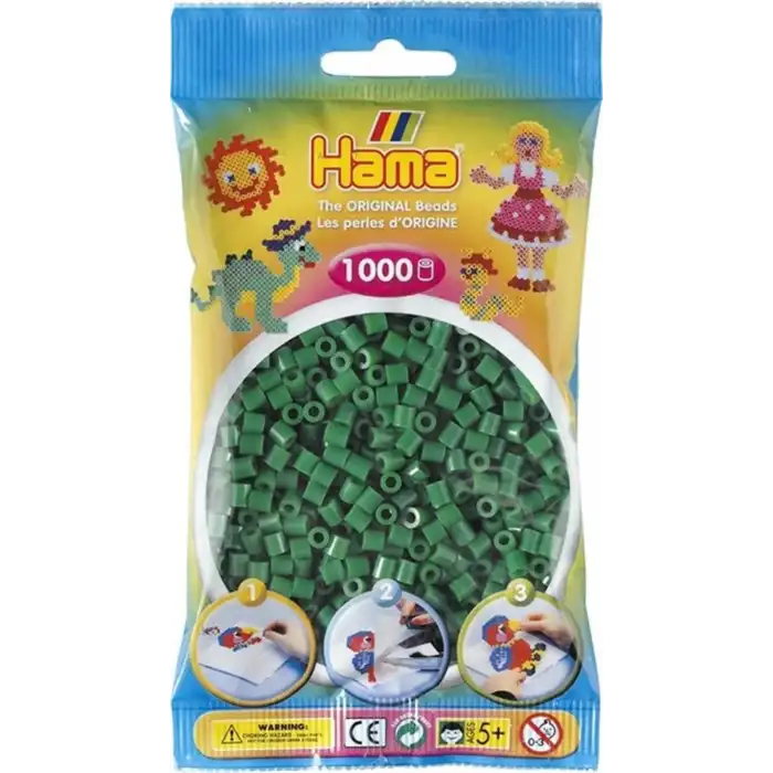 Hama Boncuk Midi 1.000’lik poşet - Yeşil 207-10
