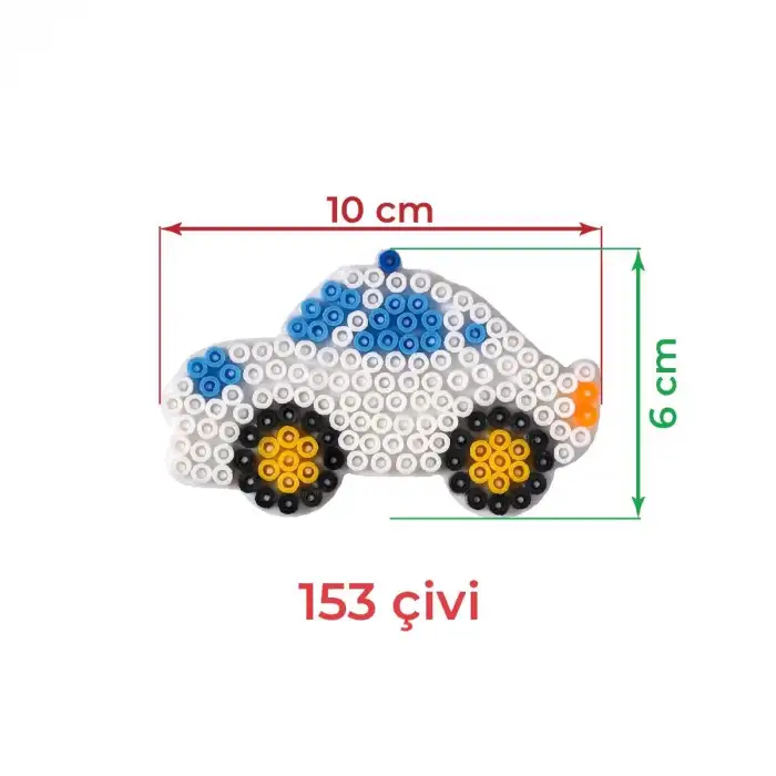 Hama Boncuk Midi Tabla - Küçük Araba (HA311)