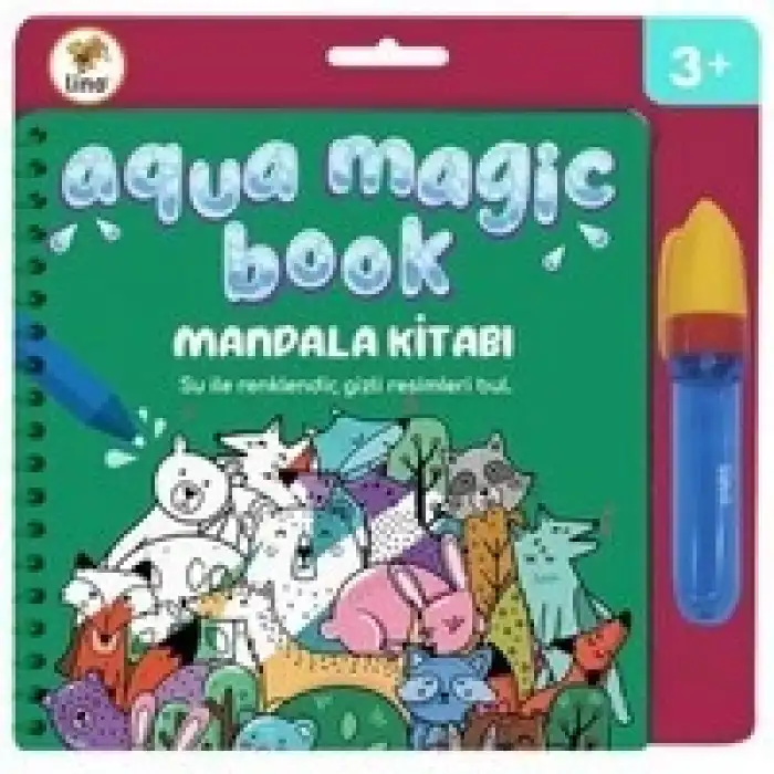 Lino Sihirli Boyama Kitabı Aqua Magic Book Mandala - Su ile Boyama