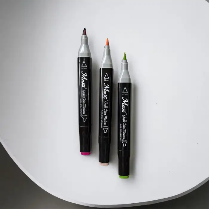 Masis Grafik Çizim Markörü İki Uçlu 120 Renk PP