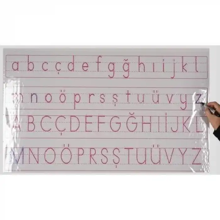 Panda Harfli Klavuz Abcde Kağıt Tahta 120x56 Cm Pan783