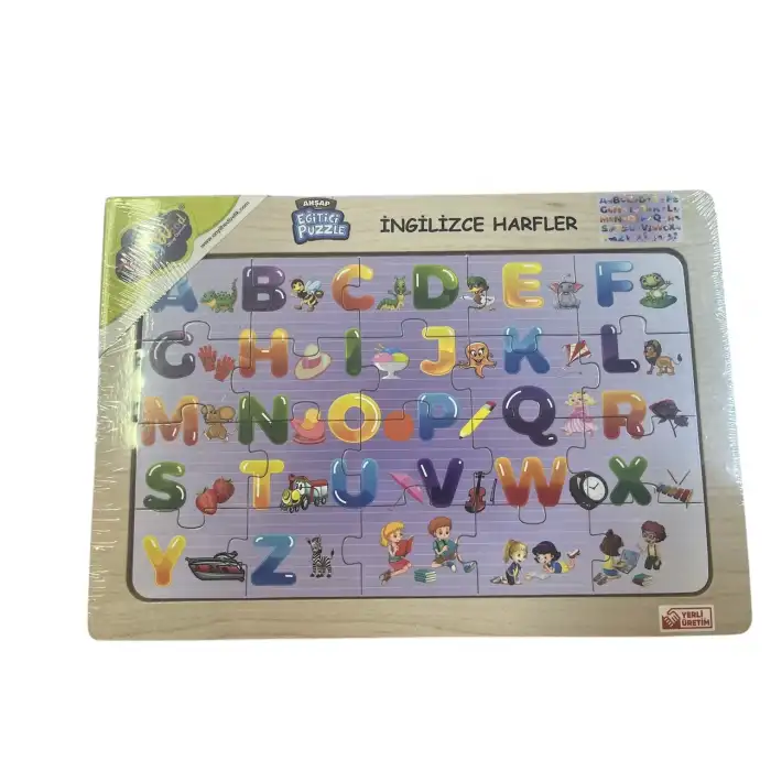 Playwood - Ahşap Eğitici Puzzle İngilizce Harfler- 20 Parça