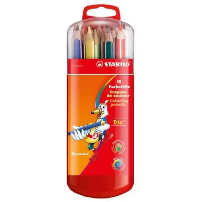 Stabilo Trio Thick Üçgen Kalın Kuru Boya 15 Renk Kutulu
