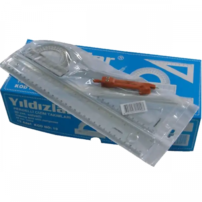 Yıldızlar Çizim Takımı Pergelli 30 CM 19