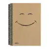 PAPİRÜS KRAFT SERT KAPAK DEFTER SPİRALLİ 16X23 100 YAP KARELİ