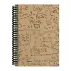 PAPİRÜS KRAFT SERT KAPAK DEFTER SPİRALLİ 16X23 100 YAP DÜZ